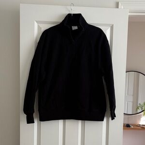 Aritzia TNA Black Zip-Up Sweater S